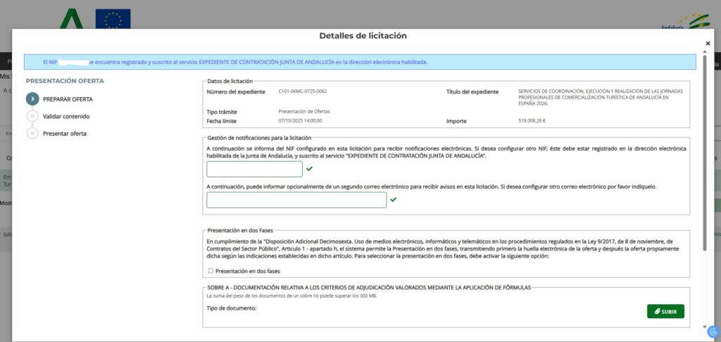 PREPARAR OFERTA Guía completa SiREC: cómo presentar ofertas en Andalucía