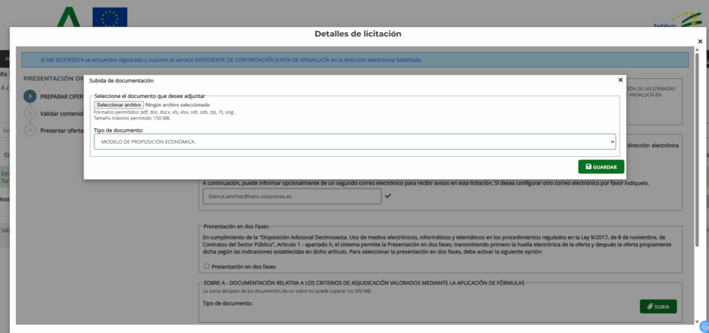 subir documentos sirec