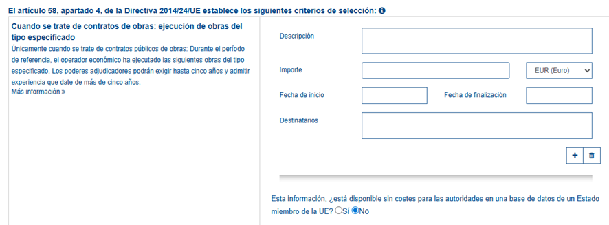 DEUC: Guía completa para rellenarlo 7 Solvencia técnica del DEUC con trabajos realizados, importes y destinatarios