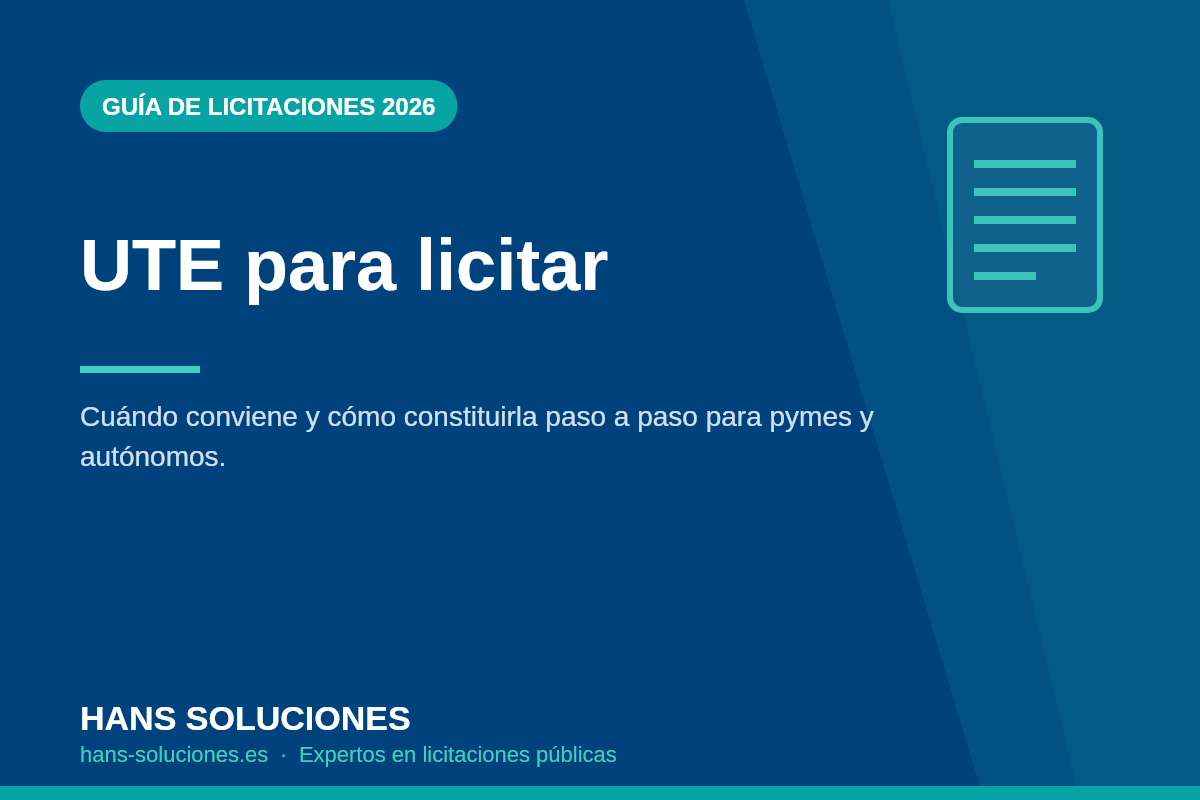 UTE para licitar: cuándo conviene y cómo constituirla en licitaciones públicas